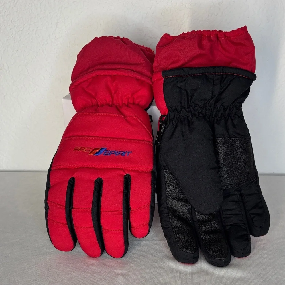 Prospirit Red and Black Insulated Winter Gloves